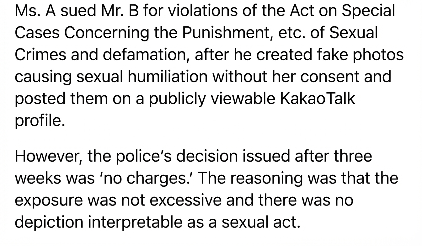 Screenshot of a news article explaining the police's reasons for dropping charges.
