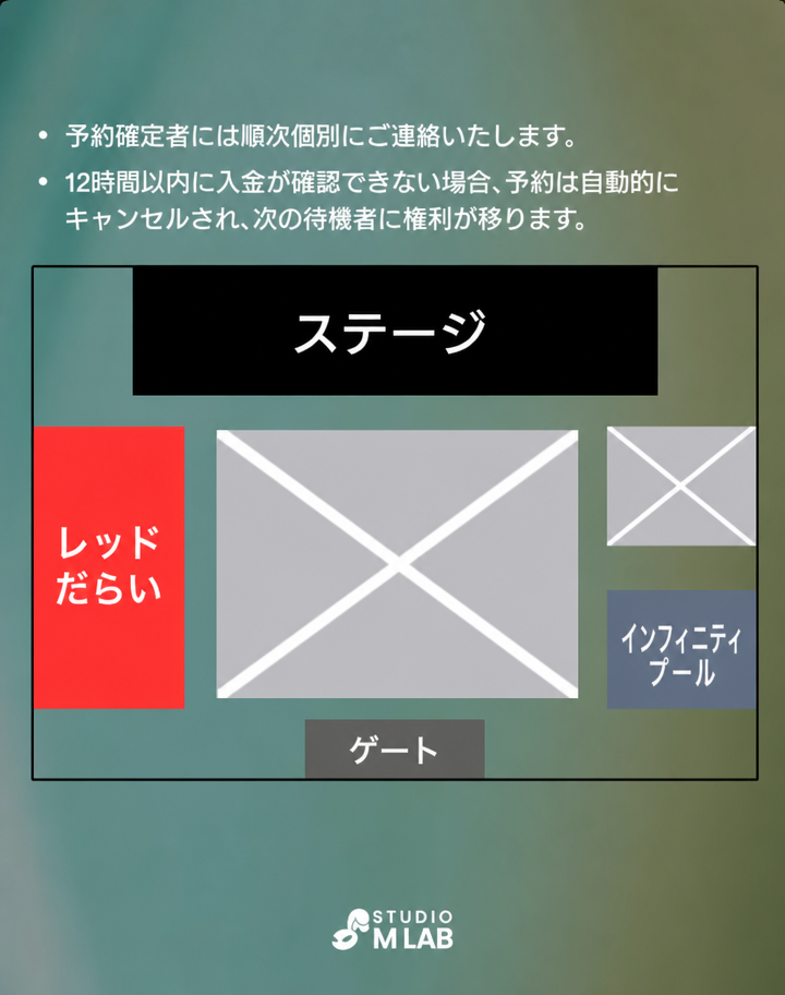 コンサート会場の観客席の様子を収めた映像のキャプチャ