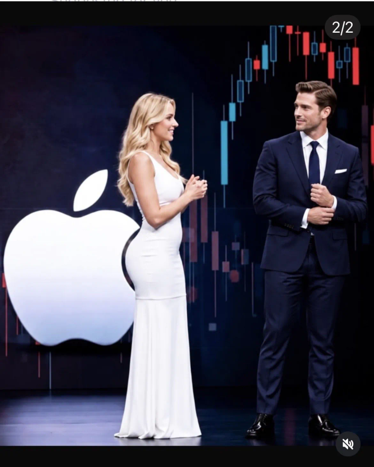 A humorous composite image where the curve of a woman's backside fits perfectly into the bitten section of the Apple logo.