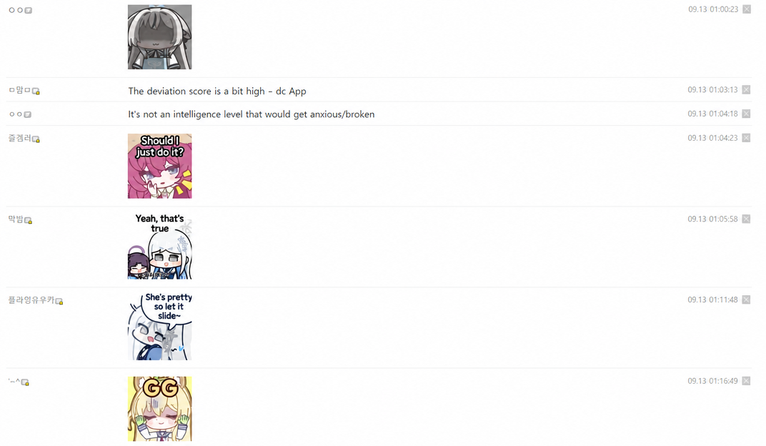 List of comments from the community forum accepting the author's criticism without being able to refute it