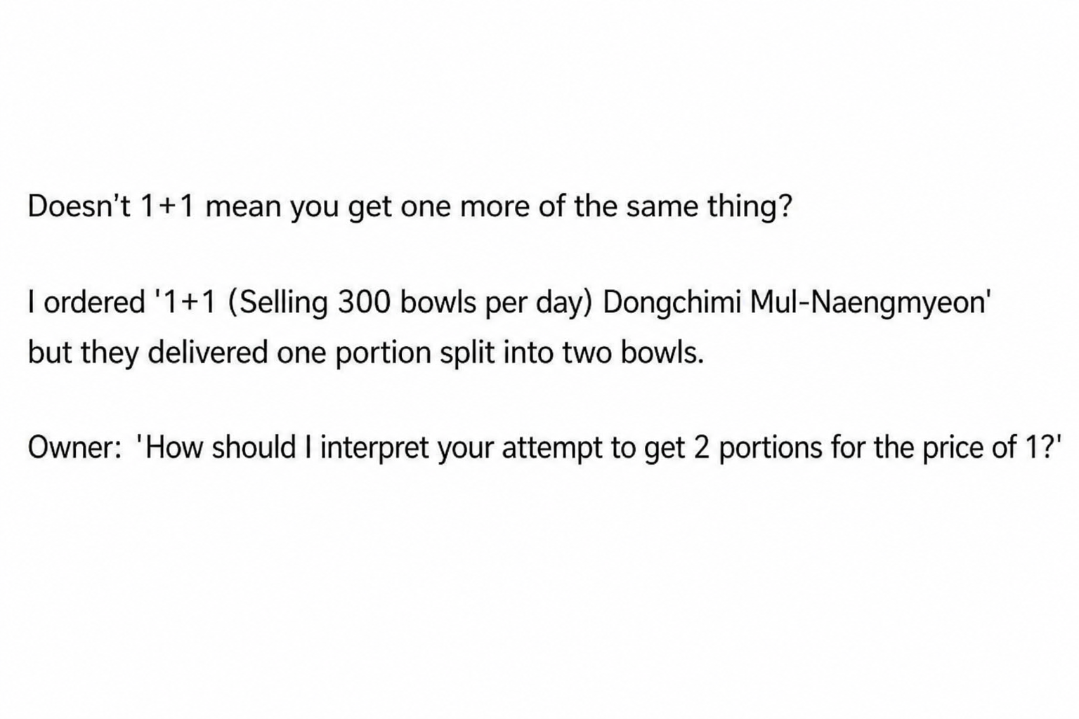 Screenshot summarizing the situation.