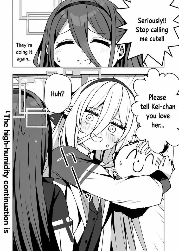 A manga panel featuring Blue Archive characters Aris, Kei, and Sensei