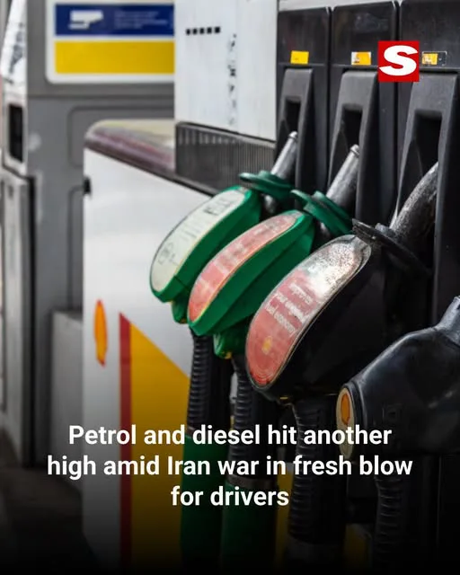 A close-up photograph of fuel pump nozzles at a gas station with headline text regarding rising fuel prices.