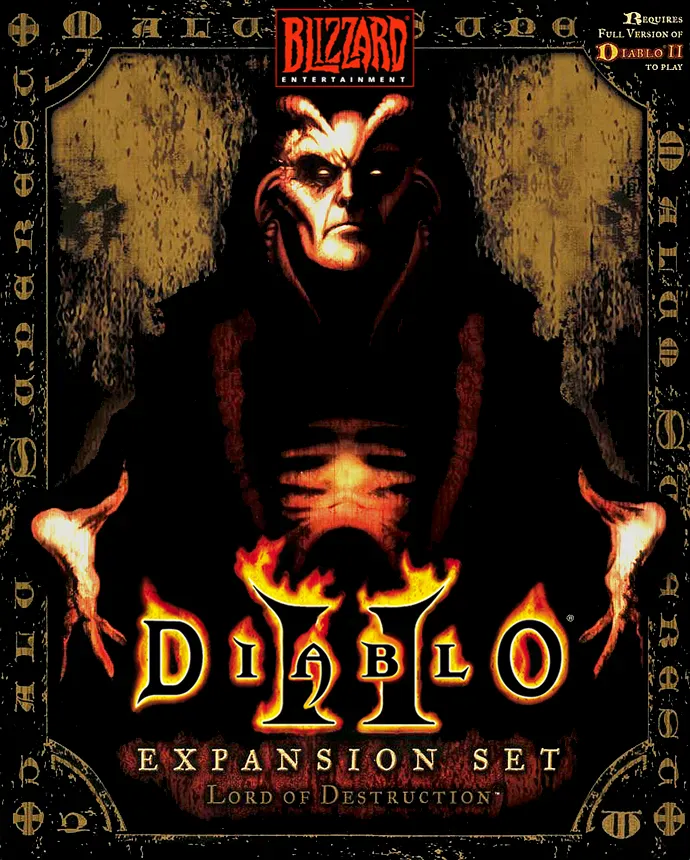 Official package art of Diablo 2: Lord of Destruction showing Baal.