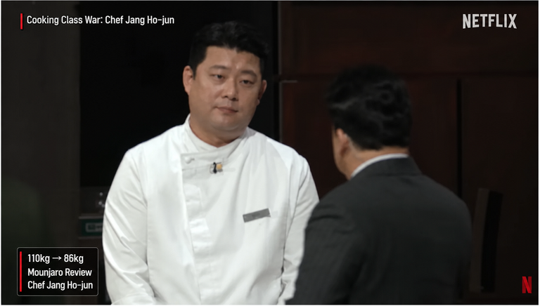 Chef Jang Ho-jun dressed in chef's uniform, greeting viewers in a YouTube video opening