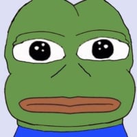 Pepe the Frog character with a devastated and blank expression.