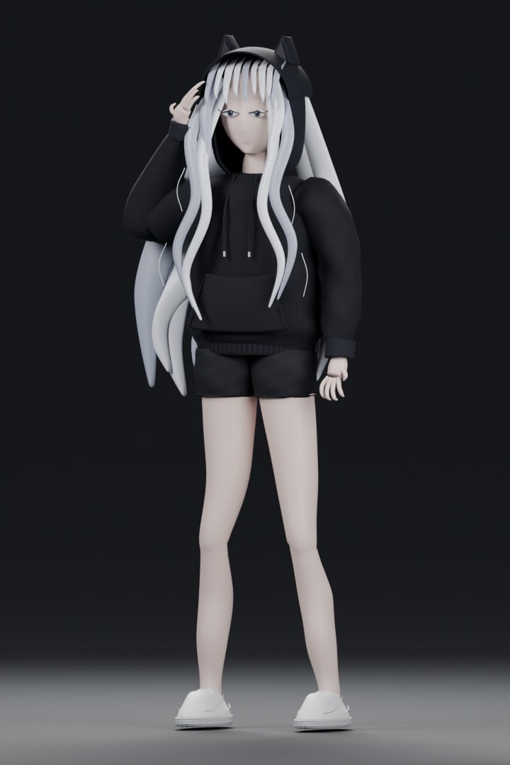 A render of the 3D model, slightly refined but still showing bizarre and awkward proportions.